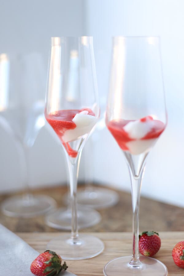 sorbet strawberry glasses