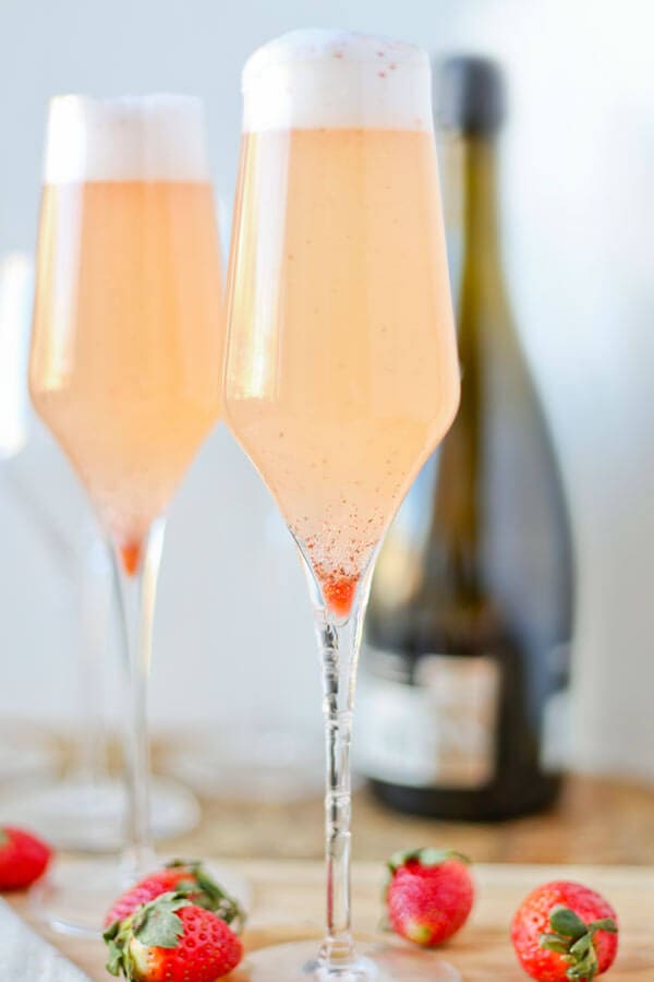 Strawberry-Thyme Prosecco Floats