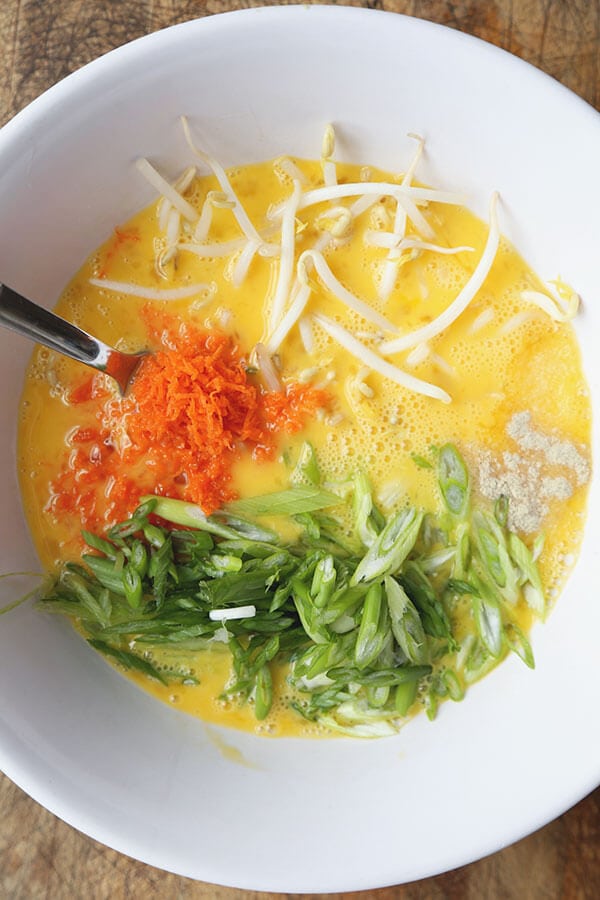 Chinese-Vegetable-Omelette-ingredients