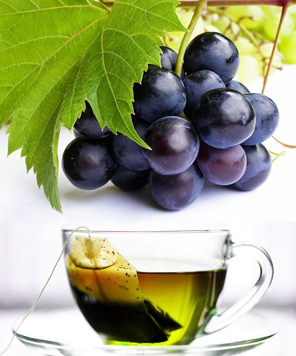 anti aging diet grapes and green tea