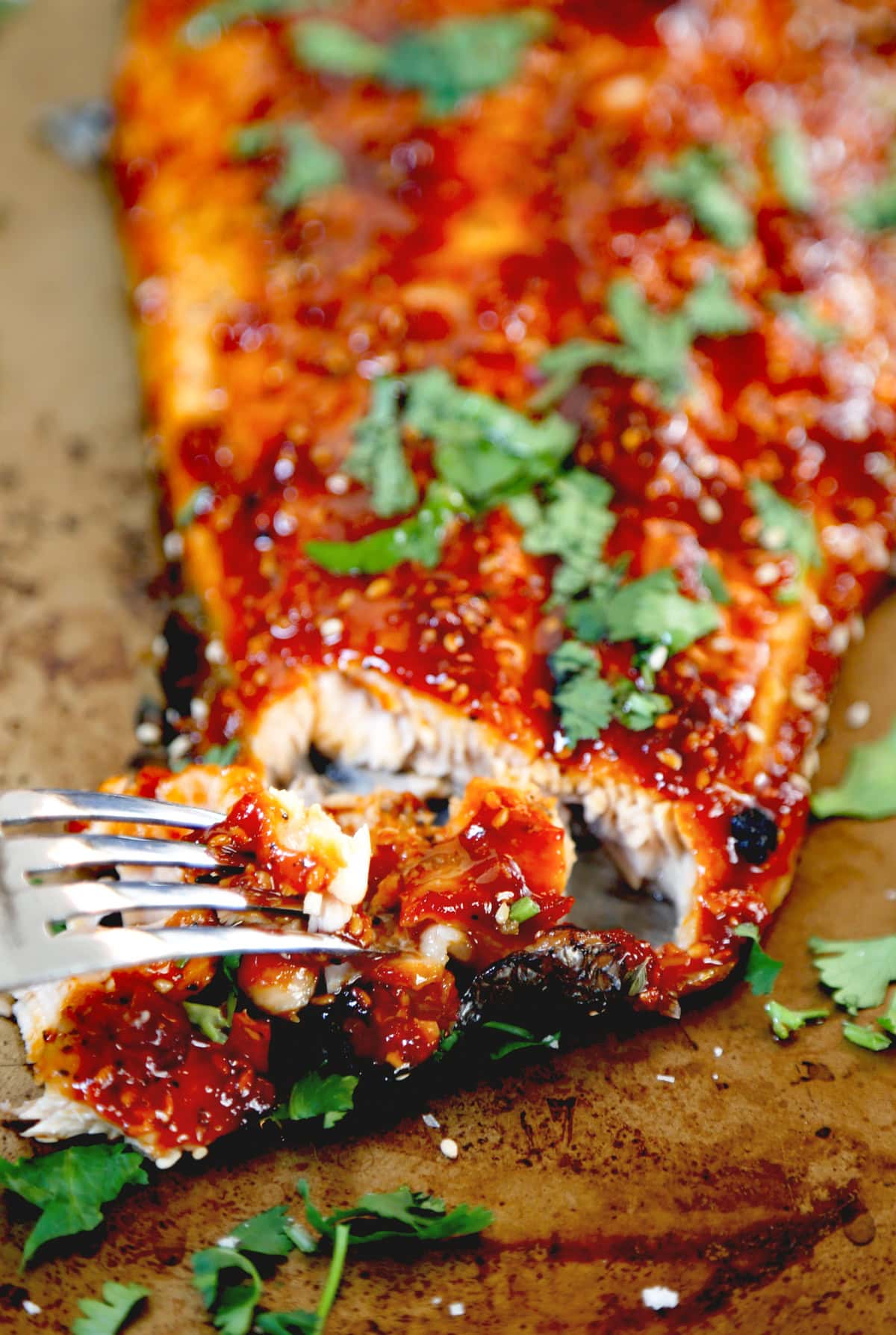 honey sriracha salmon