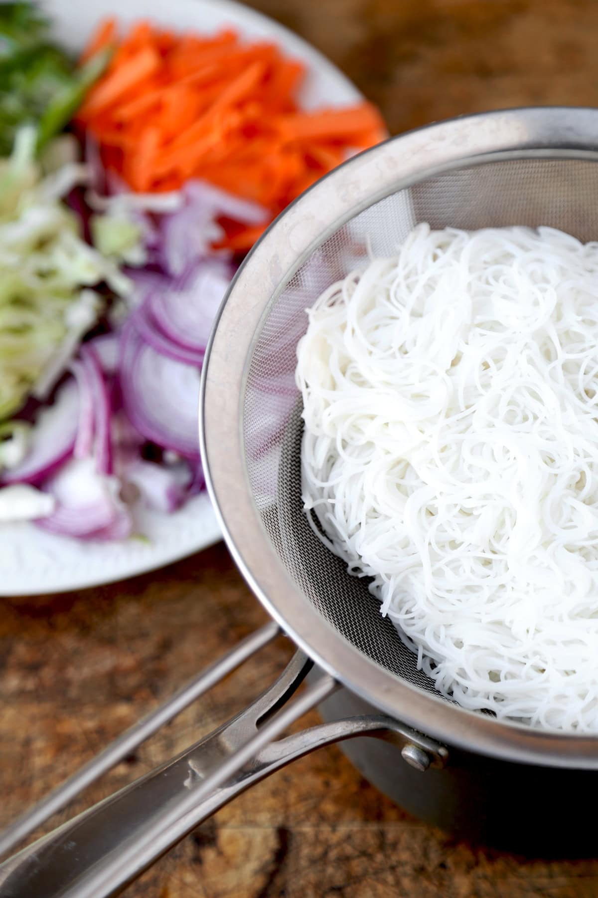 Ingredients for chow mei fun recipe