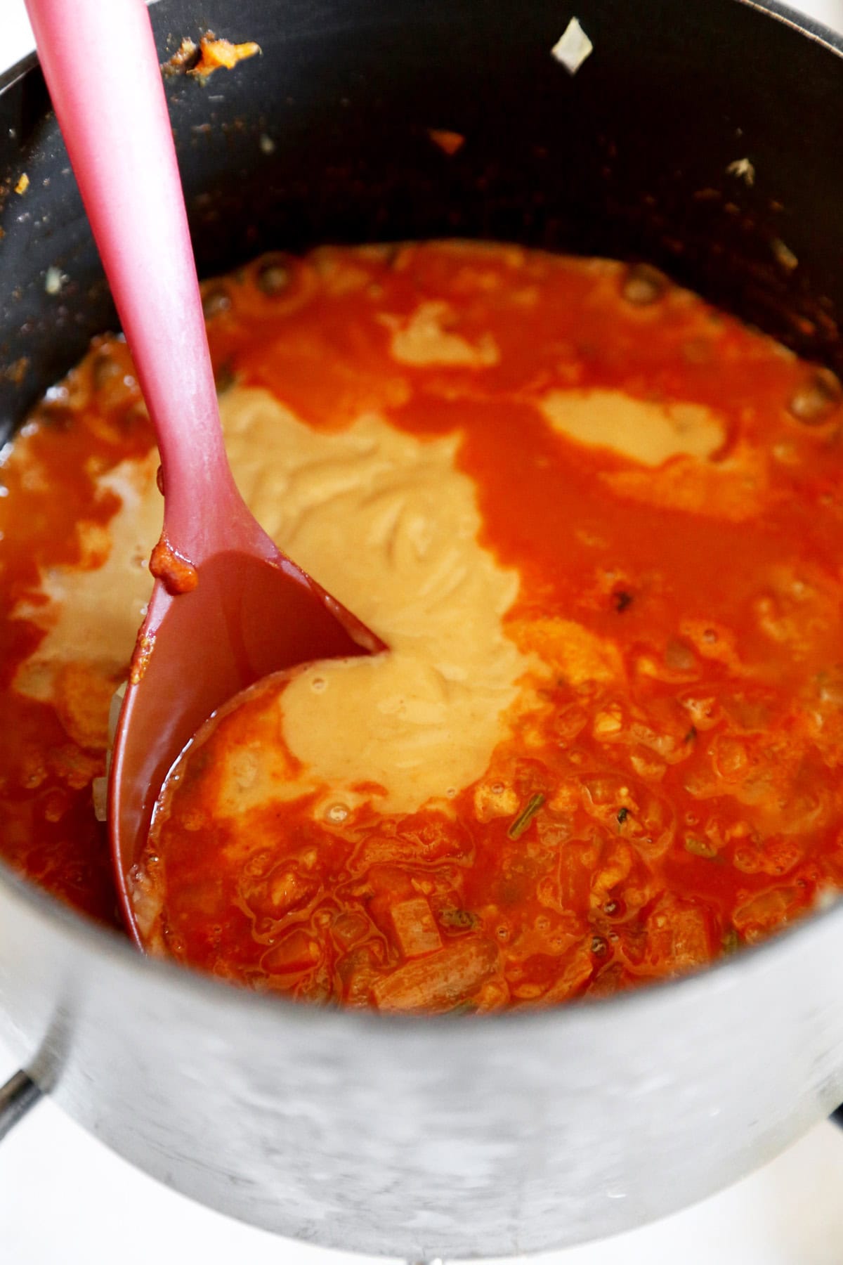 red coconut curry broth