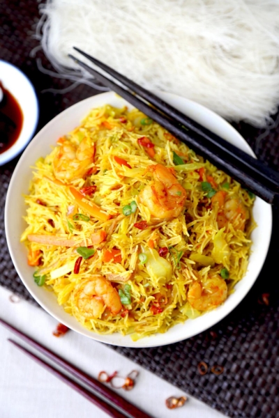 Singapore curry noodles