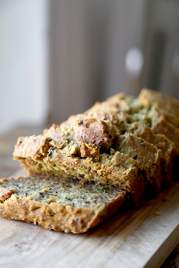 Gluten free zucchini bread - Serve this yummy gluten free zucchini bread as part of your Easter Sunday brunch this year! Topped with a honey orange yogurt sauce, it's the perfect balance of sweet and sour! Easy, gluten free, baking, recipe | pickledplum.com