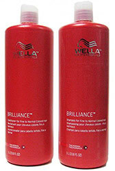 Wella Brilliance Shampoo and Conditioner - weightless with diamond dusk to give your hair shine. Good for color treated hair.