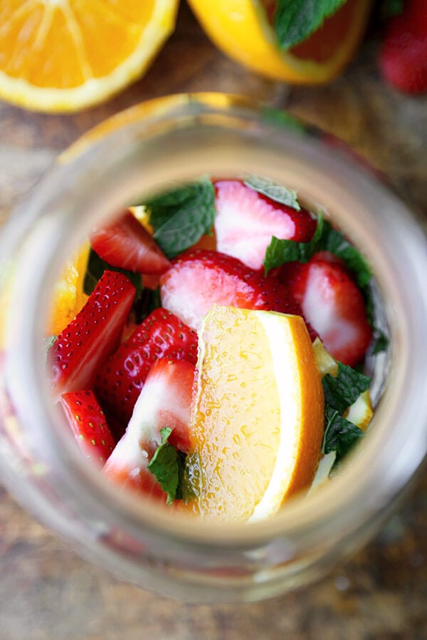 fruits in a ball jar