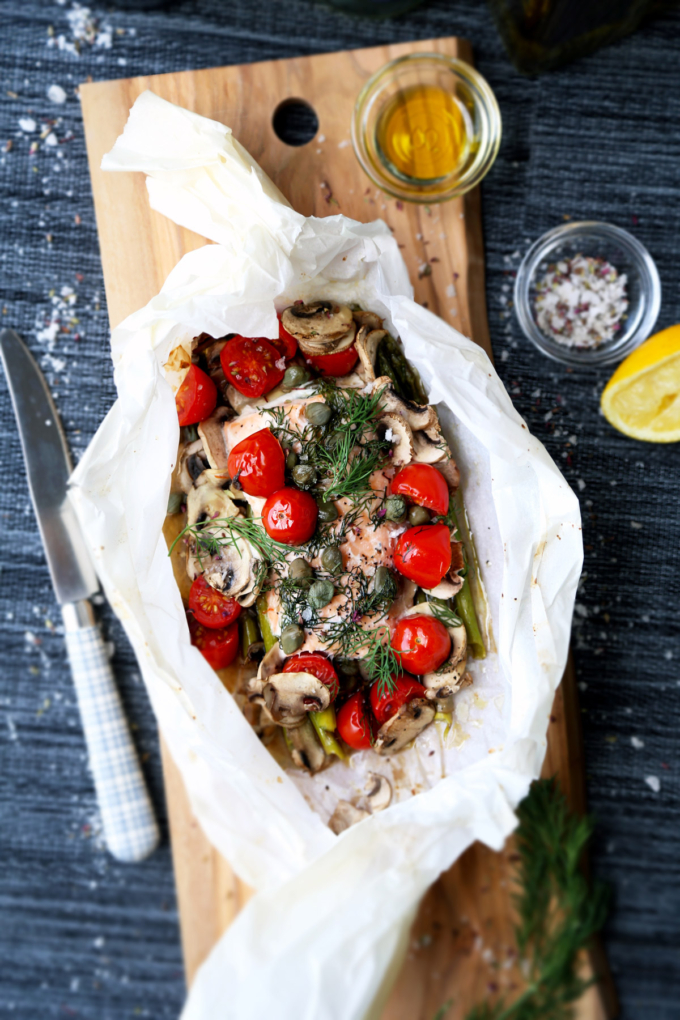 Salmon en Papillote Pickled Plum