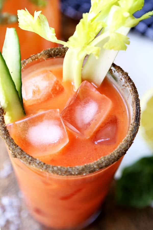 Gazpacho Bloody Mary - A fresh and zesty Gazpacho Bloody Mary Recipe that will have you sipping on the best ingredients the garden has to offer! Recipe, vegan, drinks, cocktail, gluten free | pickledplum.com