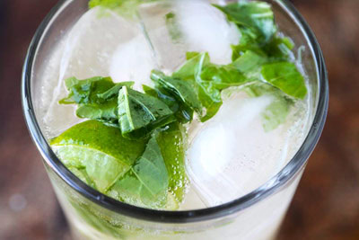 Ginger Soda With Lime Leaf and Chile