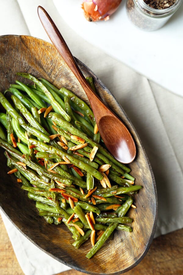 Broiled Green Beans Almondine 