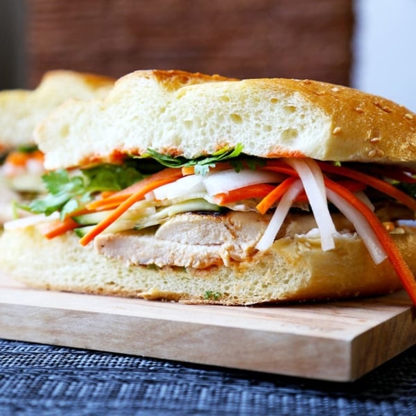 Chicken Banh Mi Sandwich Recipe | Pickled Plum