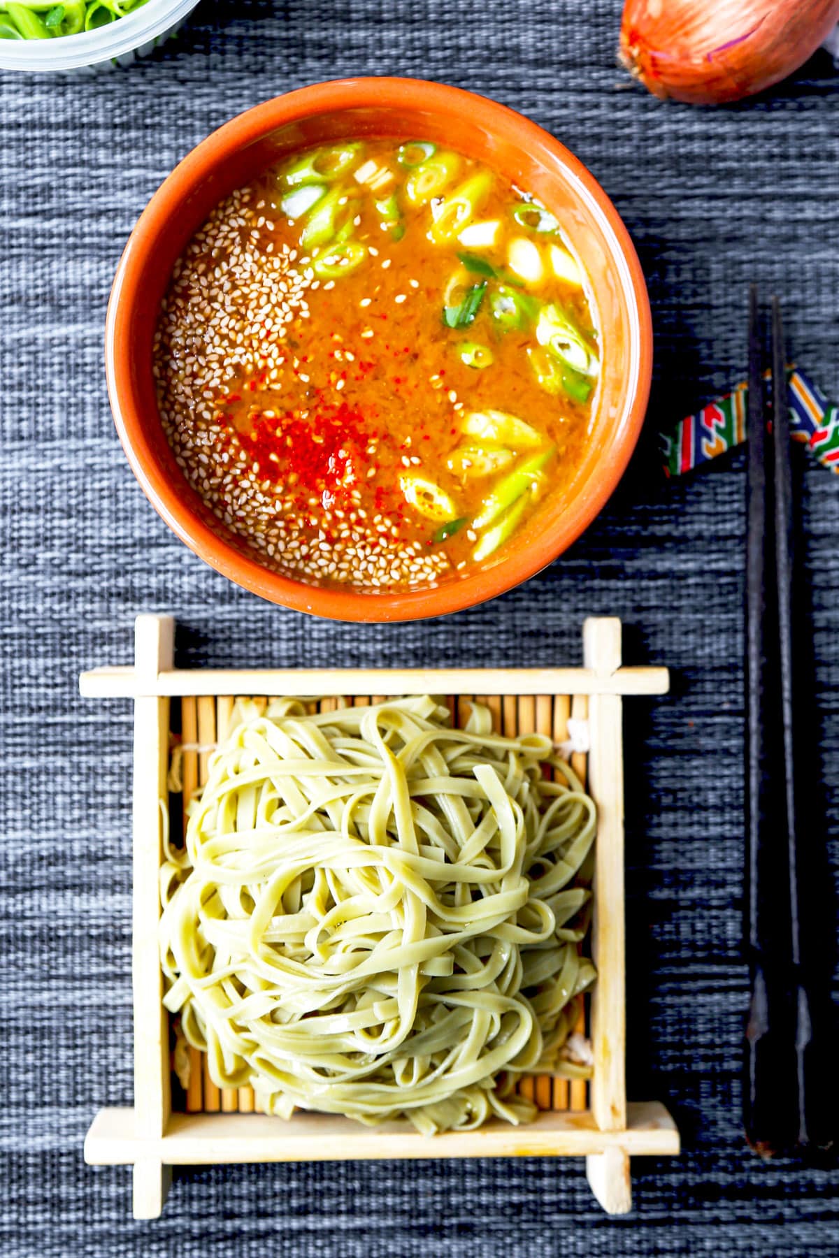 Spicy Tsukemen Noodles