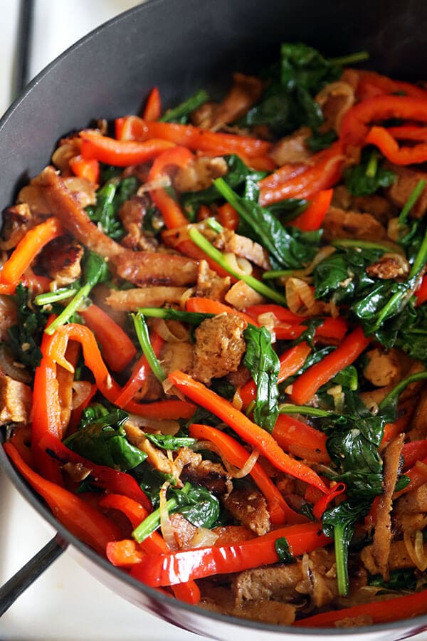 Seitan and Vegetable Stir Fry Recipe - Pickled Plum Food 