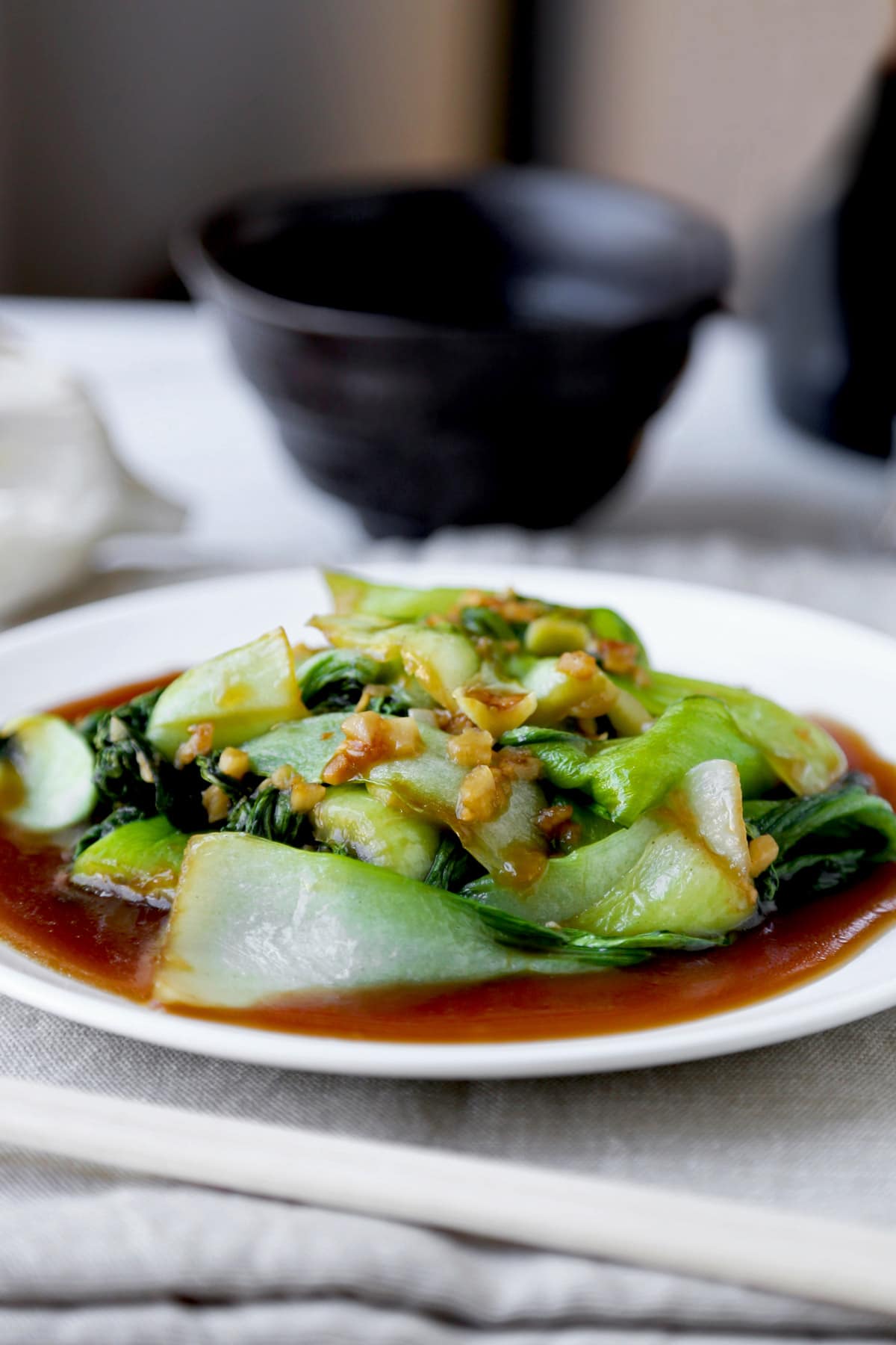 baby bok choy with garlic and oyster sauce