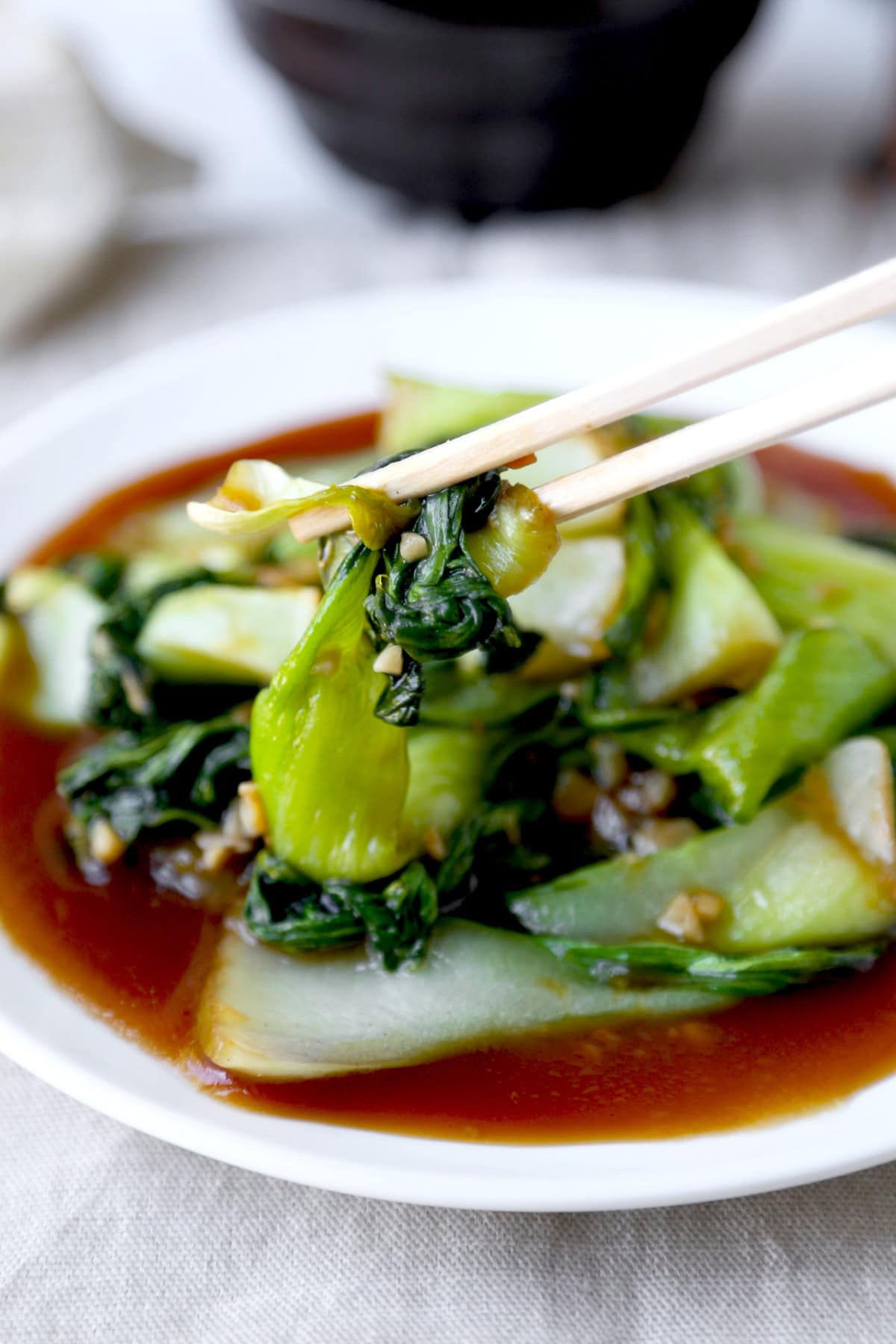 bok choy with garlic and oyster sauce