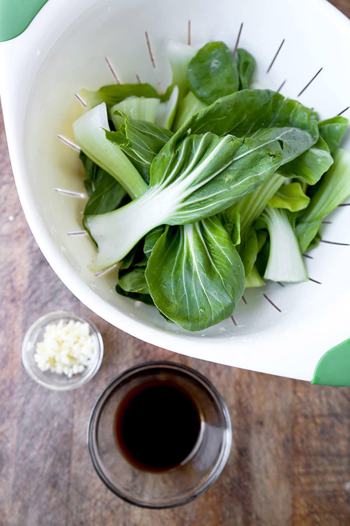 Ingredients for bok choy recipe