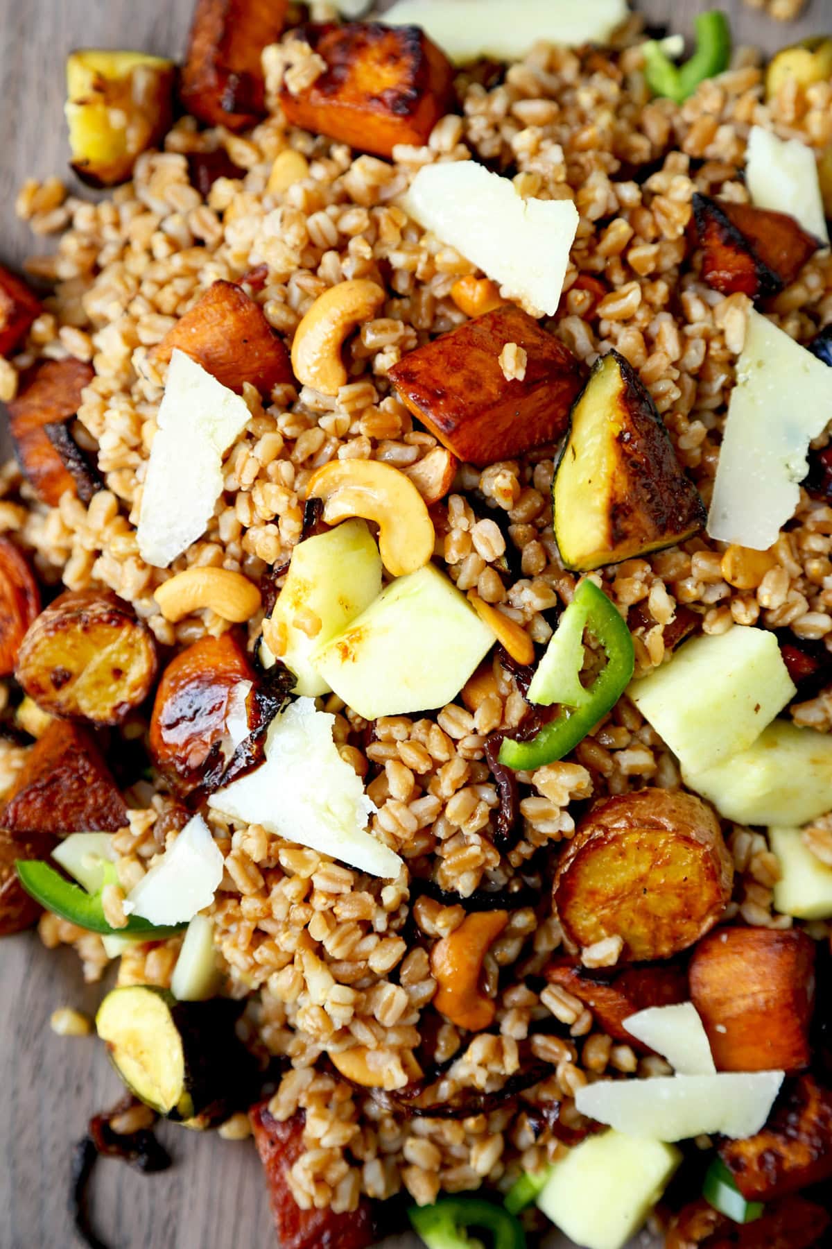 protein farro salad