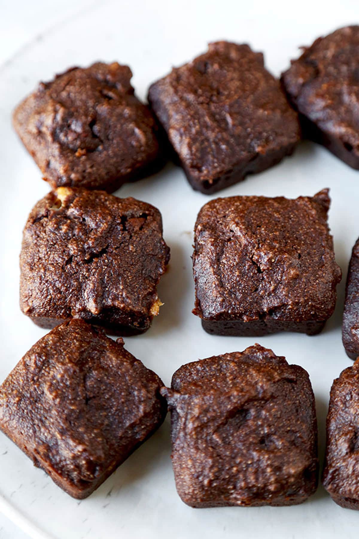 Baked vegan brownies