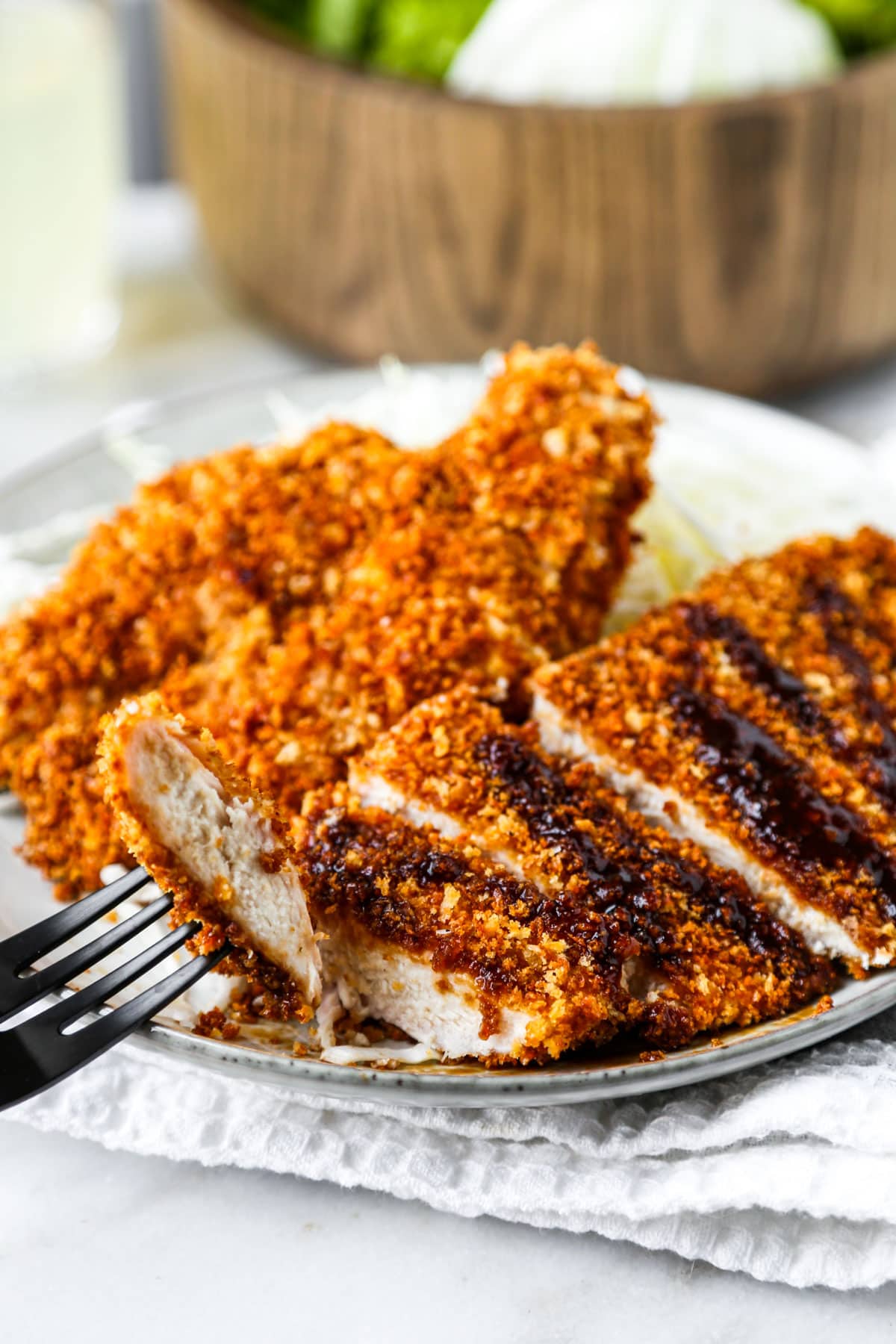 Baked chicken katsu