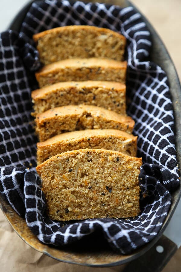 Sweet Potato & Black Sesame Pound Cake - I call this sweet potato and black sesame pound cake the Japanese version of banana bread! Dip it in your coffee or tea while getting your beta carotene fix! Recipe, cake, breakfast, snack, baking | pickledplum.com