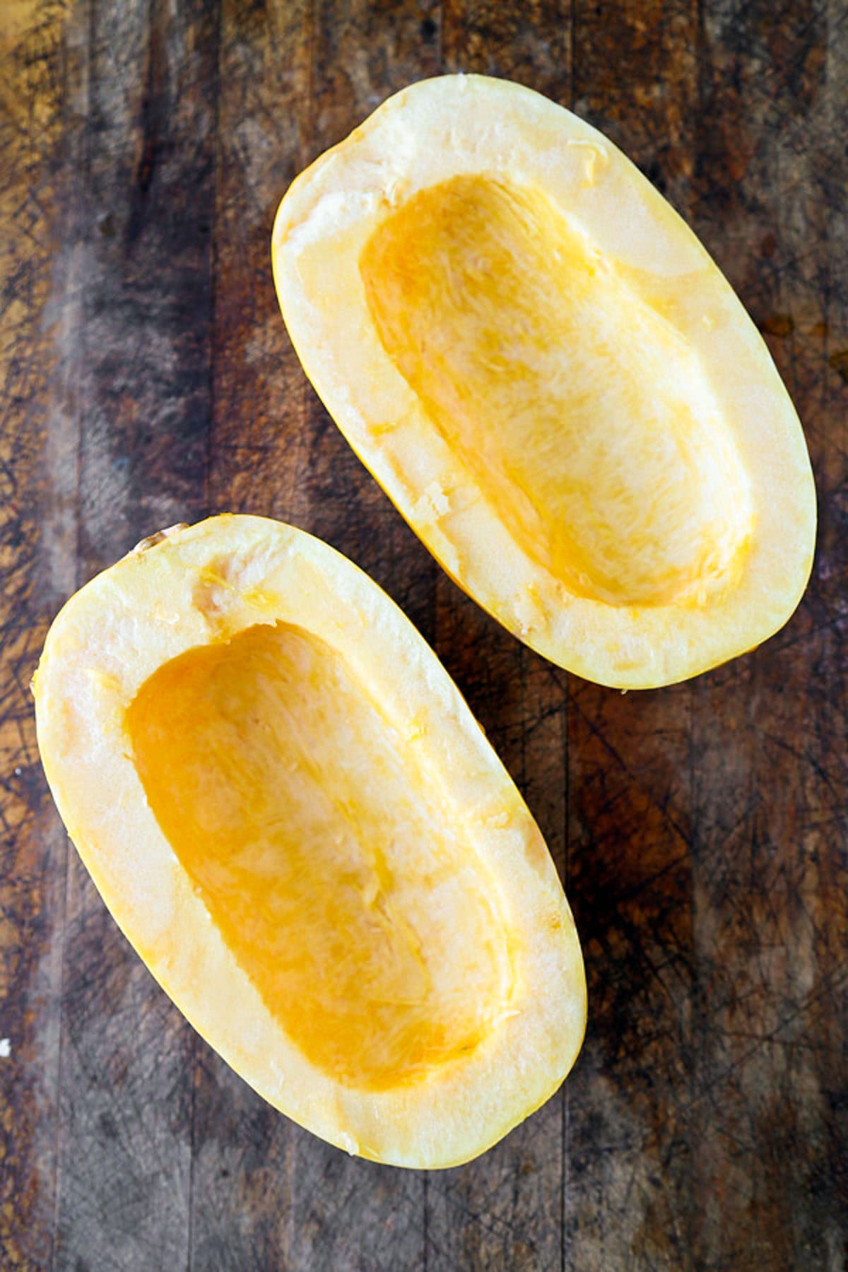 sliced spaghetti squash