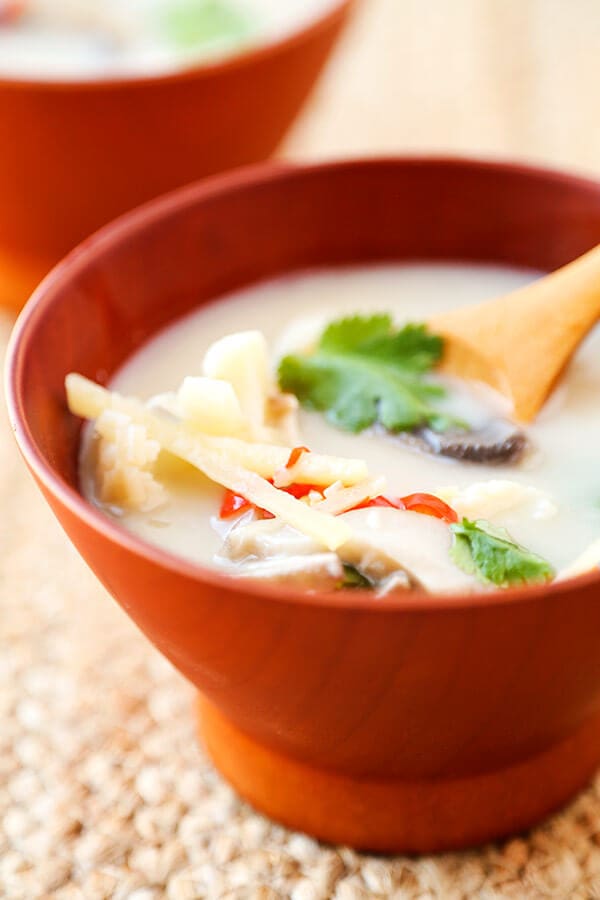 Bowl of Thai coconut soup