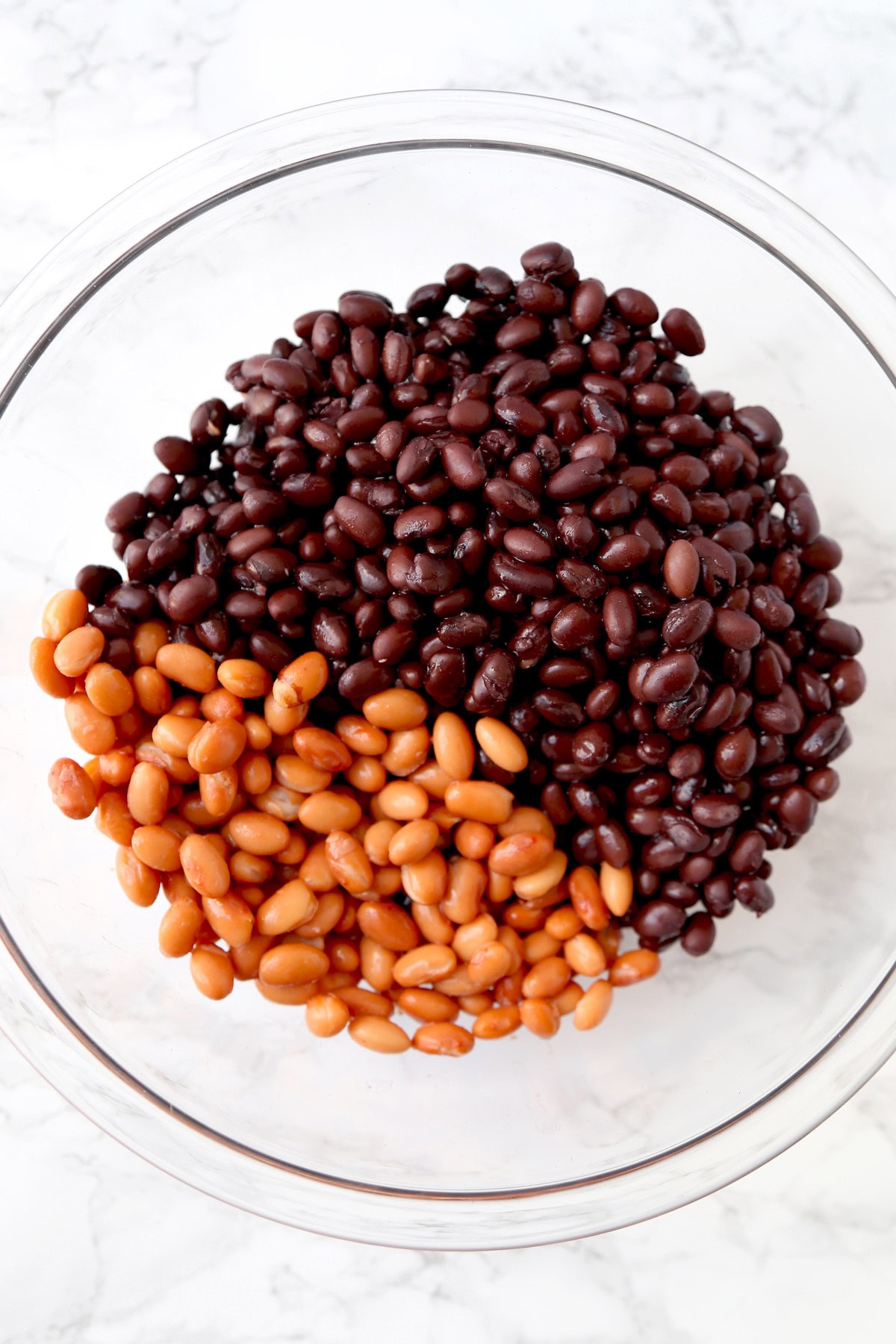  black beans and pinto beans