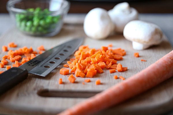 chopped vegetables