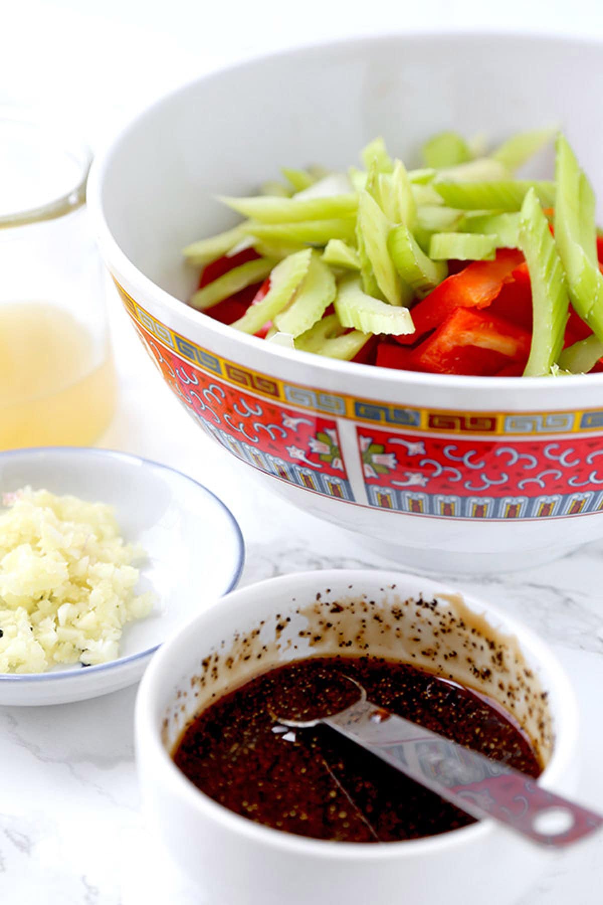 ingredients for black pepper chicken