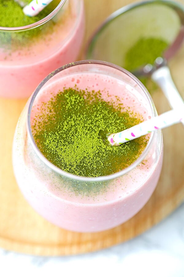 Strawberry Matcha Protein Shake