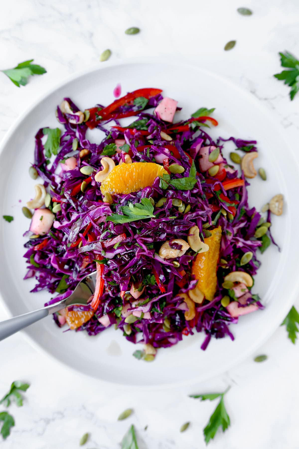 detox red cabbage slaw