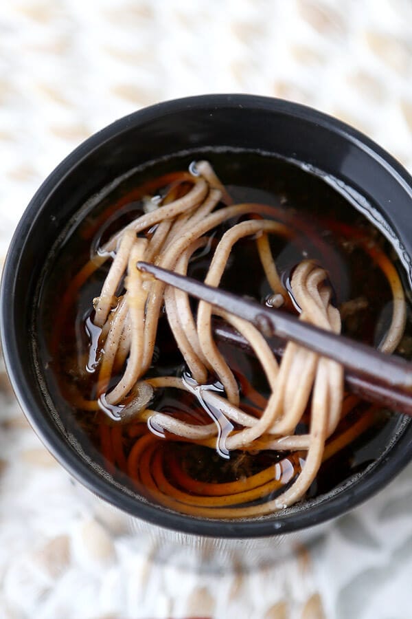 Zaru Soba Cold Soba Noodles With Dipping Sauce Pickled Plum Food