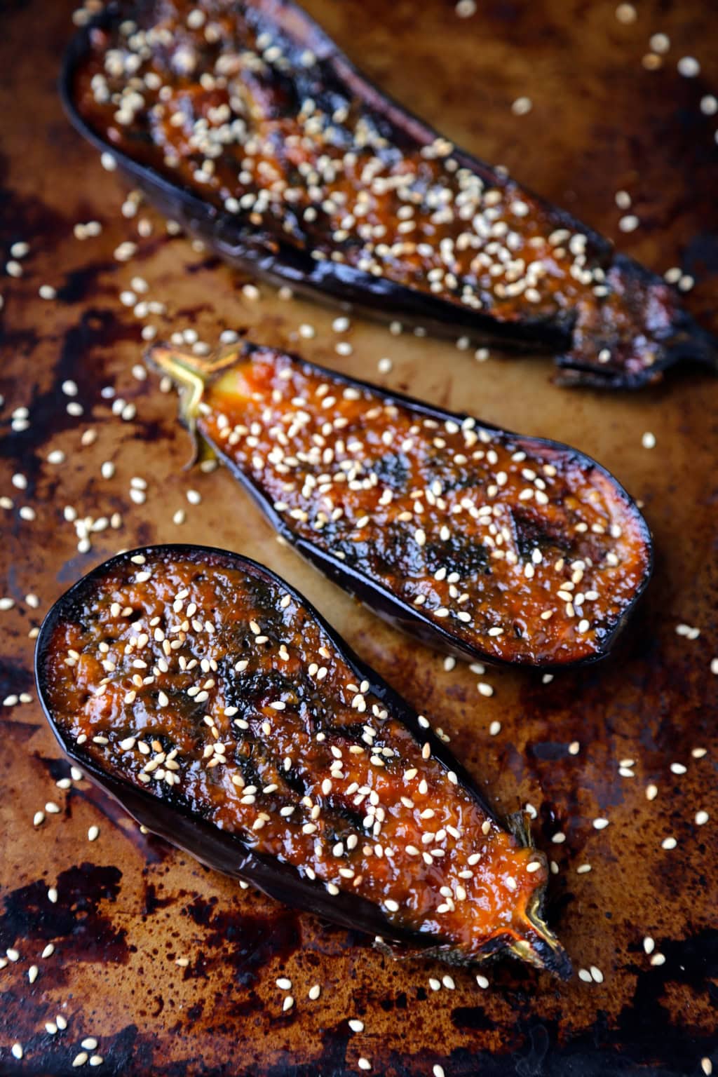 Nasu Dengaku Miso Glazed Eggplant Pickled Plum