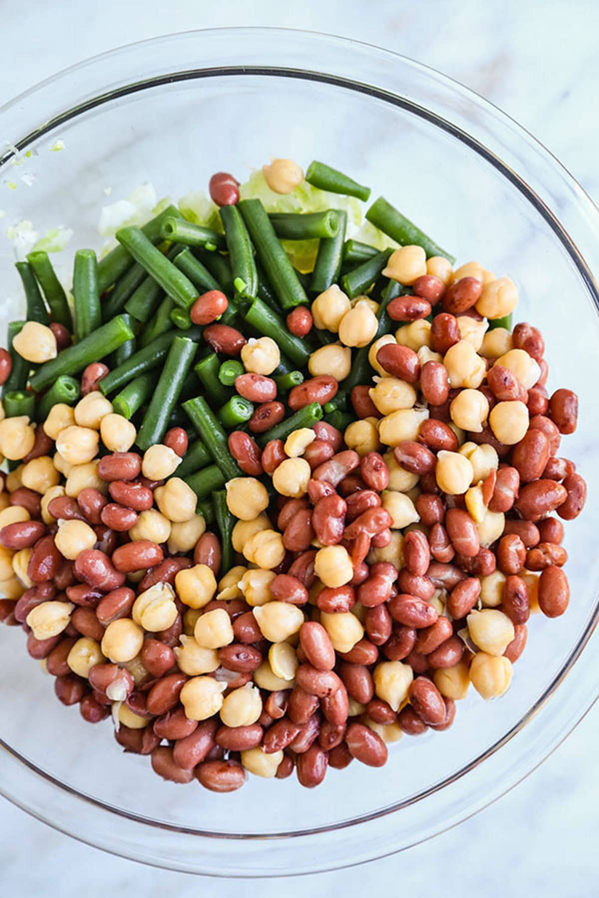 ingredients for bean salad