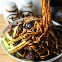 Vegan Jajangmyeon - Korean black bean noodles