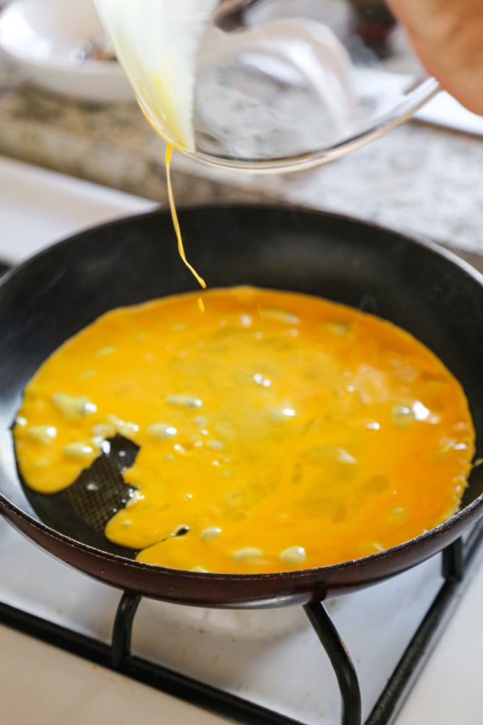 eggs in a skillet