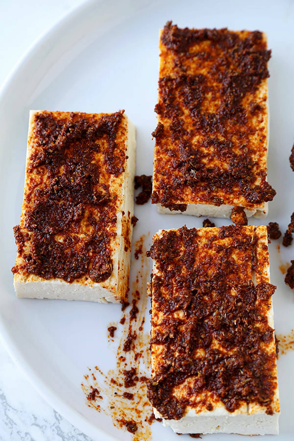 seasoned baked tofu