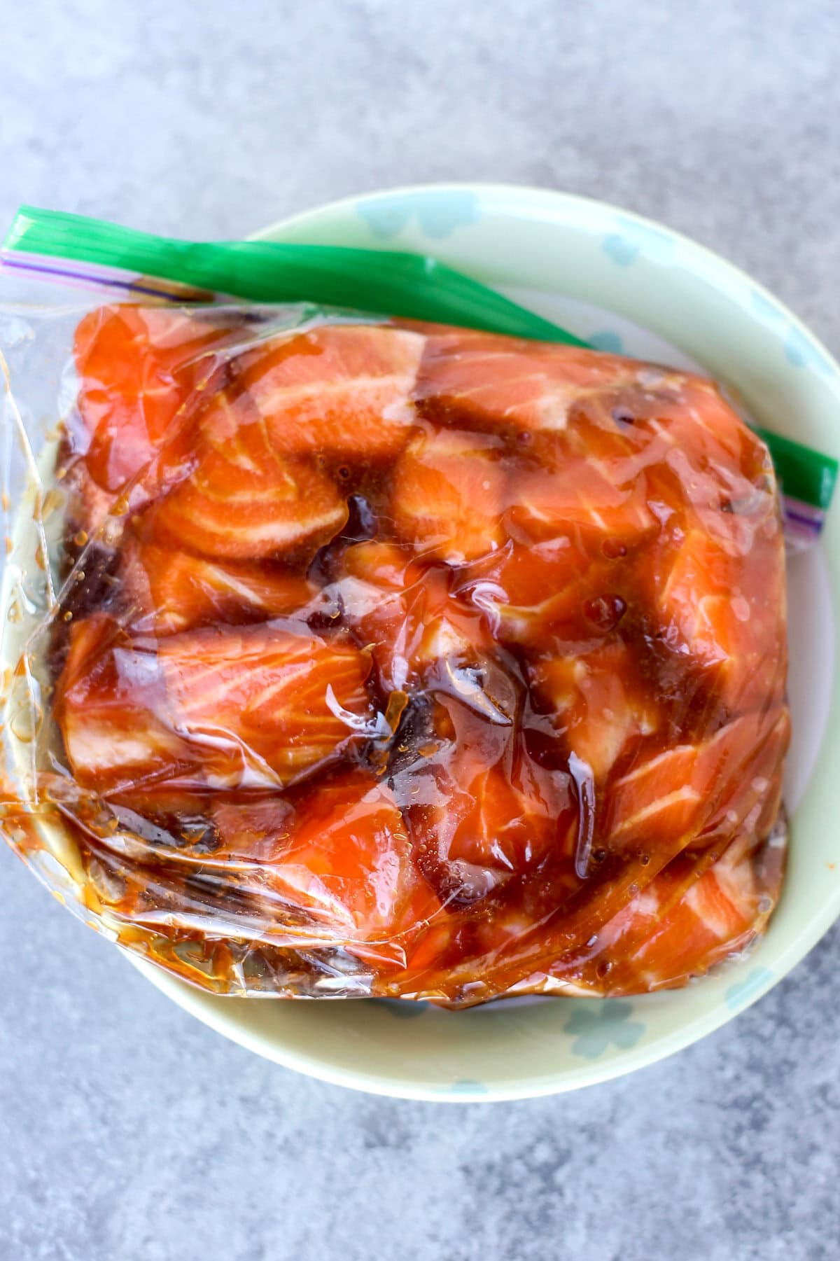 marinated salmon