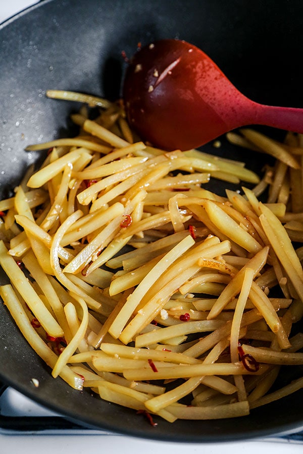 Chinese Shredded Potatoes with Vinegar and Chili - Pickled 