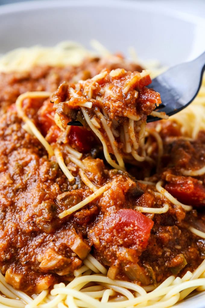 Vegan Spaghetti Bolognese 