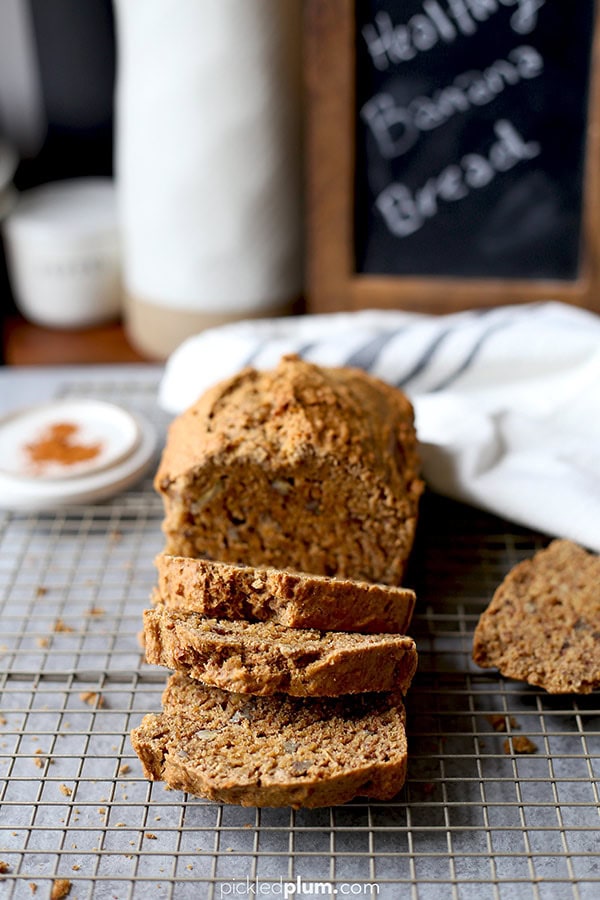 Vegan Banana Bread - plant based banana bread that's moist and just the right amount of sweetness.