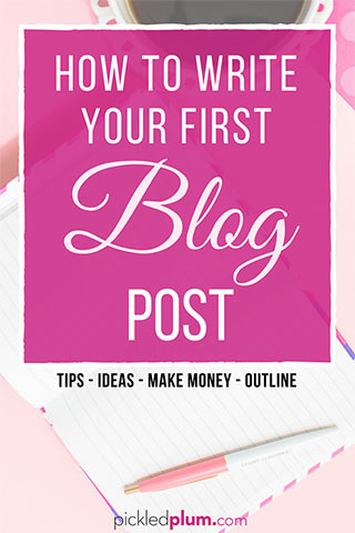 first blog entry examples