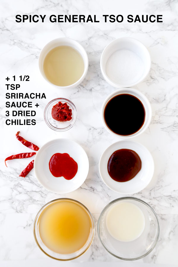 General Tso Sauce - This homemade classic Chinese-American sauce is perfect on Hunan style chicken, tofu and shrimp. This is an easy general tso sauce recipe that can be served sweet or spicy. #chinesefood #easyrecipes #homemade #sauce | pickledplum.com