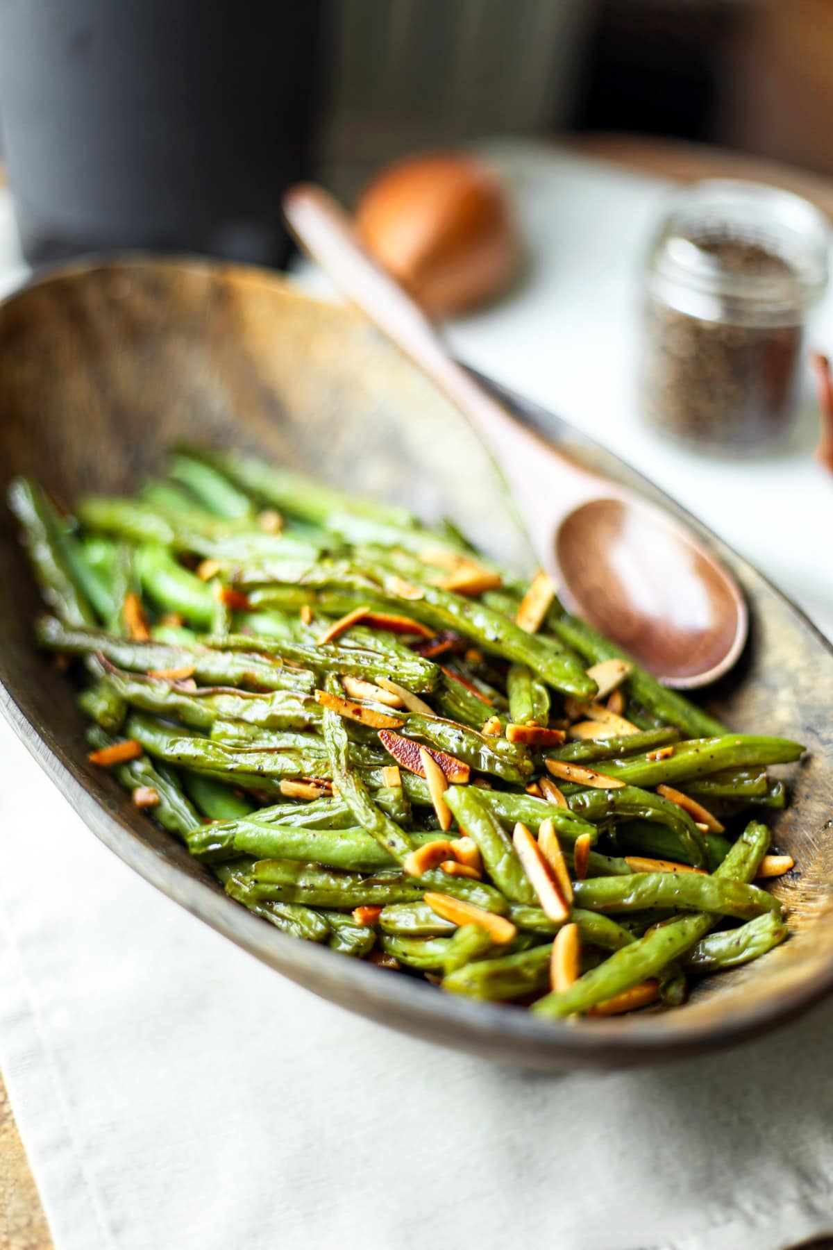 green beans almondine