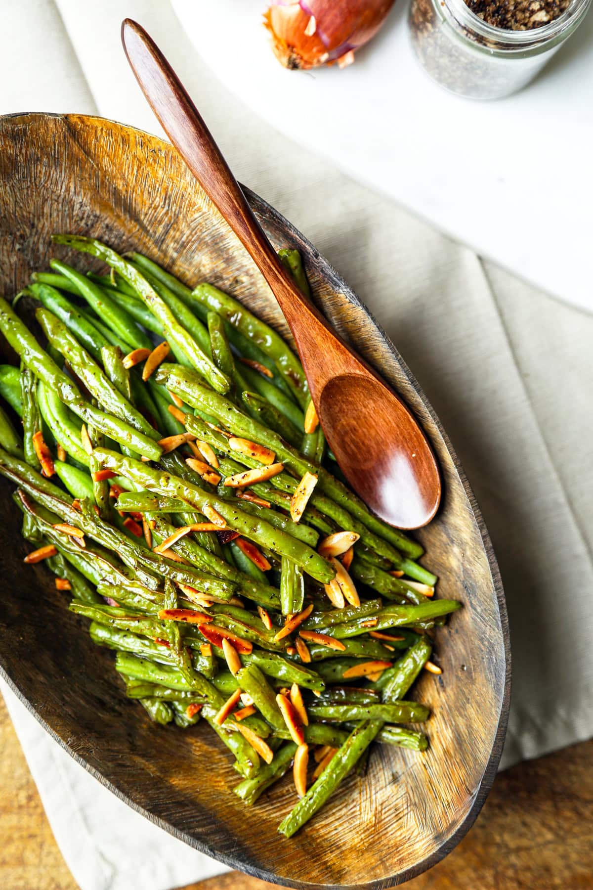 green beans almondine