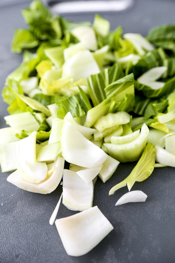 chopped baby bok choy