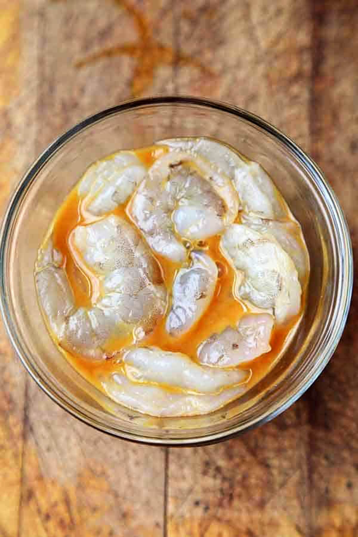 shrimp in marinade