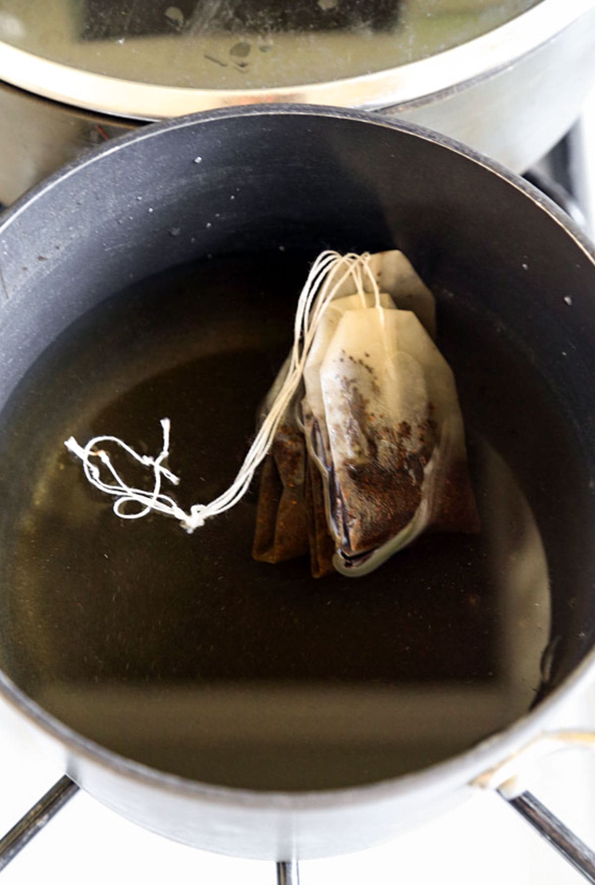 tea bags in water