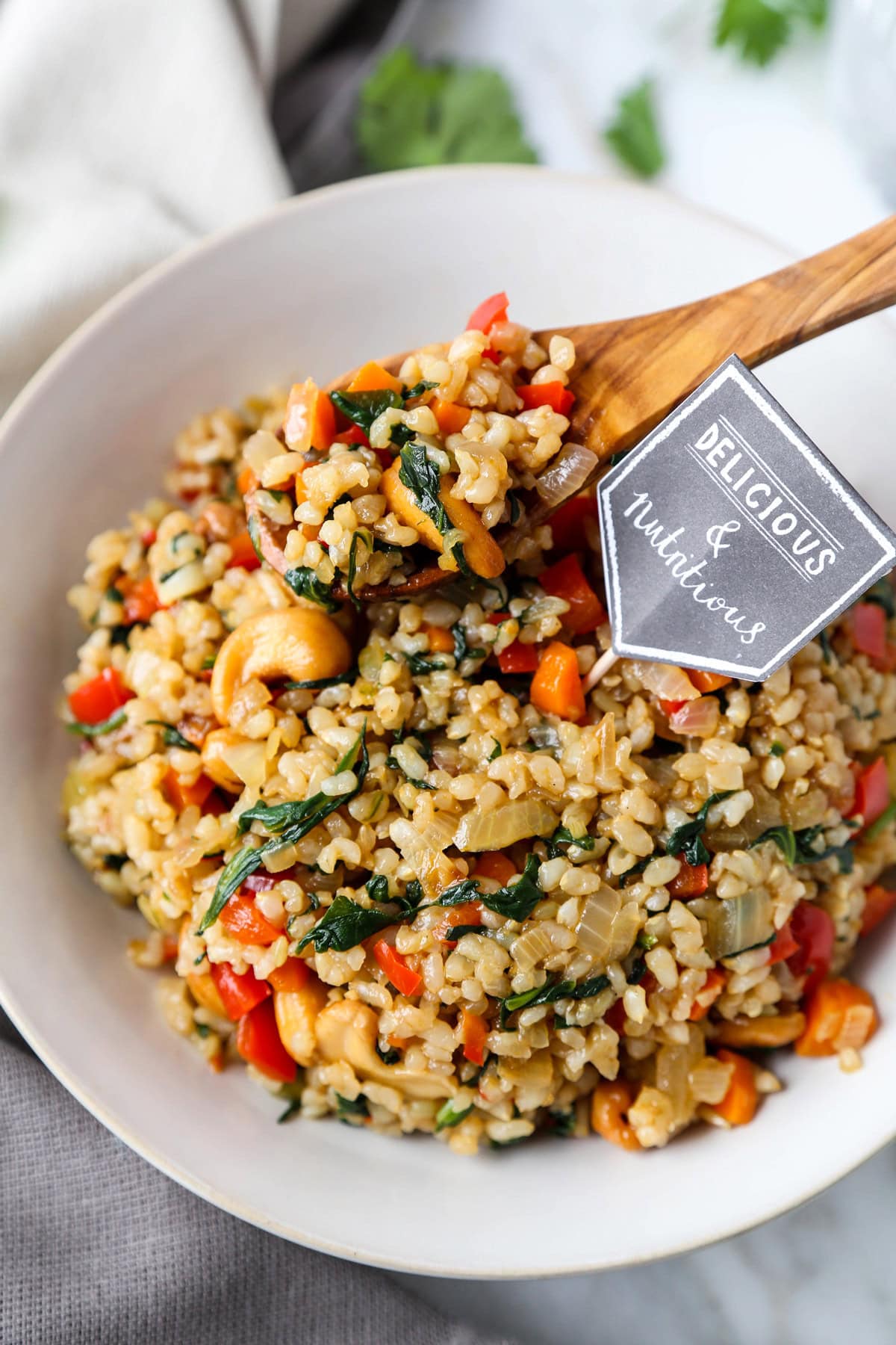 brown rice vegan fried rice